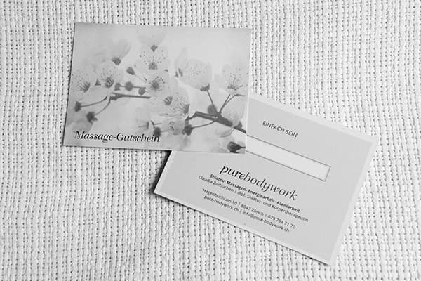 Geschenkgutscheine für Massage